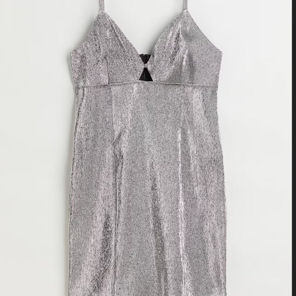 HM Silver cut-out minidress, XL